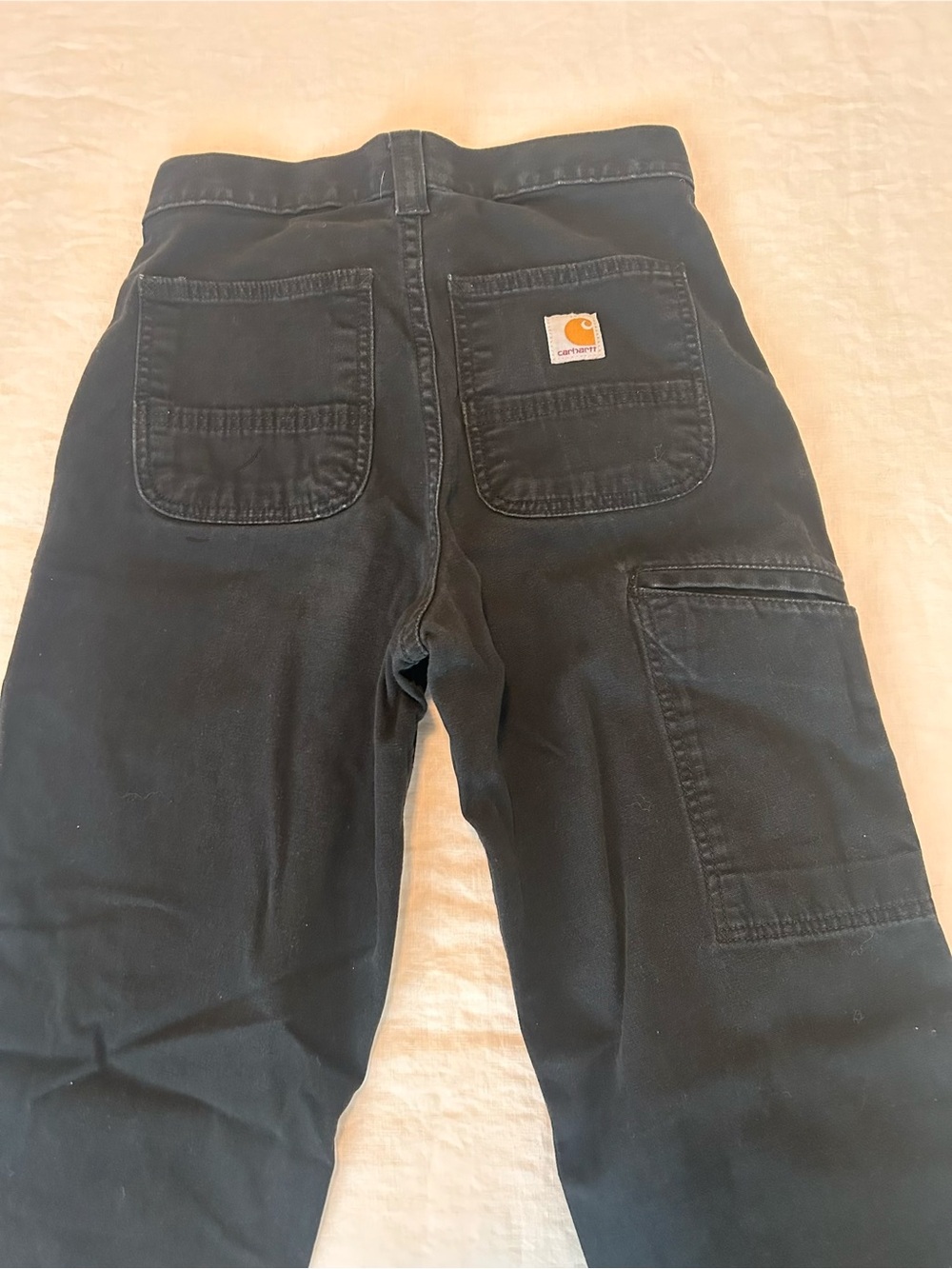 Carhartt Black Utility Cargo Pants with Patch Logo